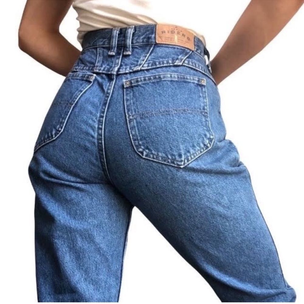 Vintage 80s Riders by Lee Union Made High Waisted Tapered Mom Jeans 10p
